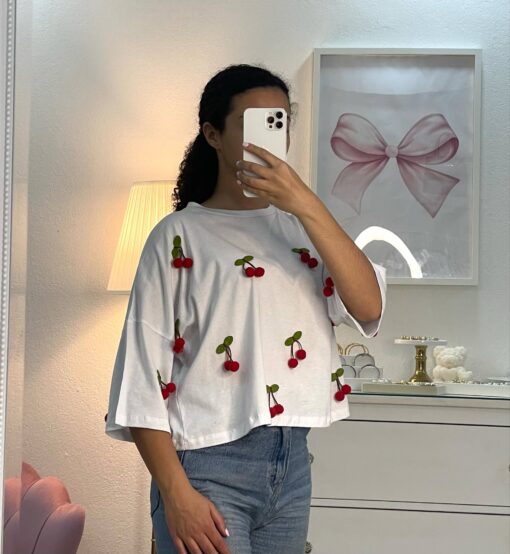 Crop Top με κεράσια - Image 3
